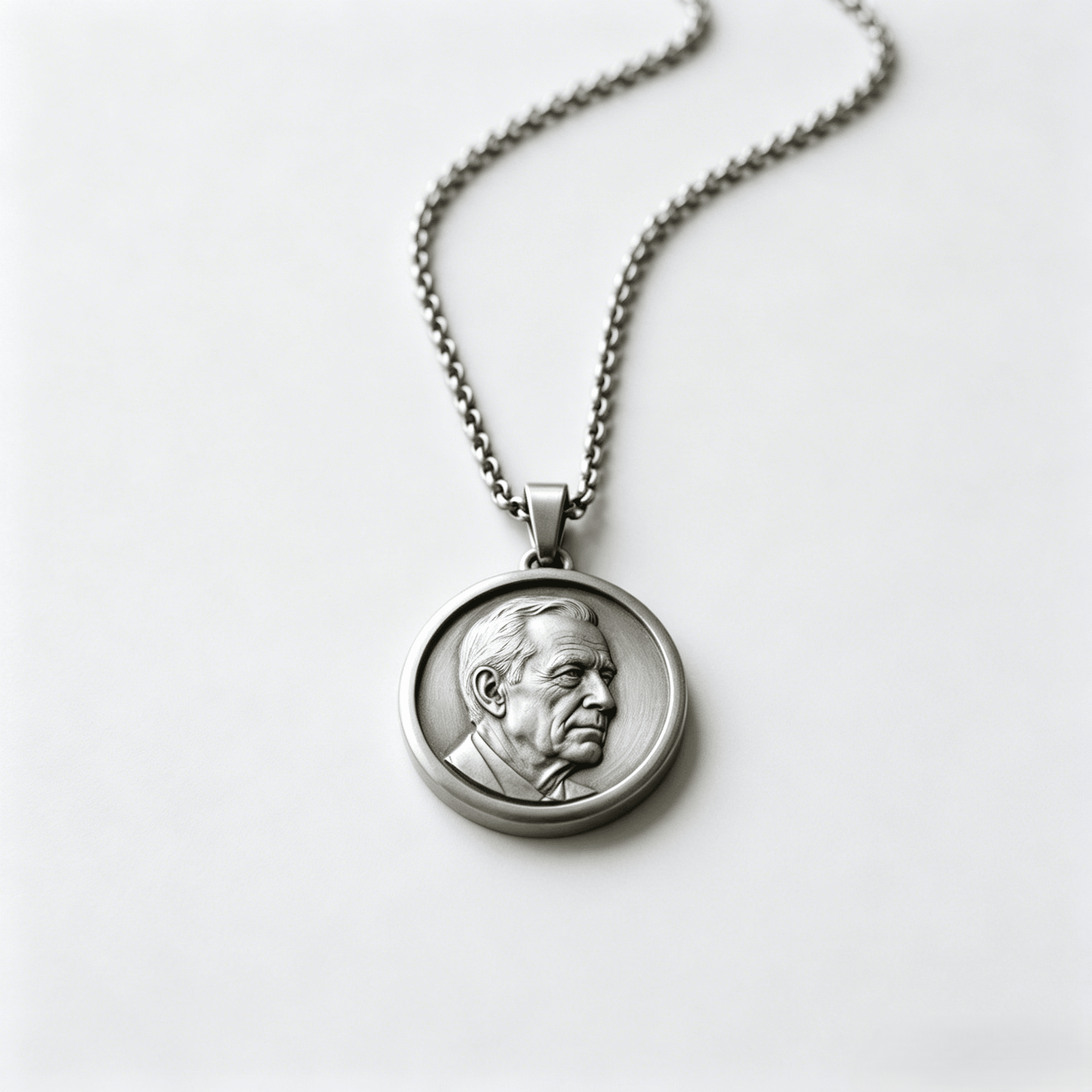 Personalized Photo Pendant Necklace in Titanium Steel - LUNÉRA