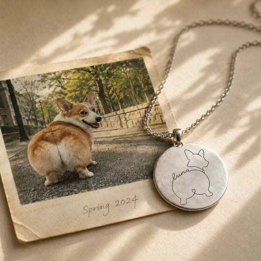 Custom Line Art Necklace | Personalized Pet & Family Keepsake - LUNÉRA