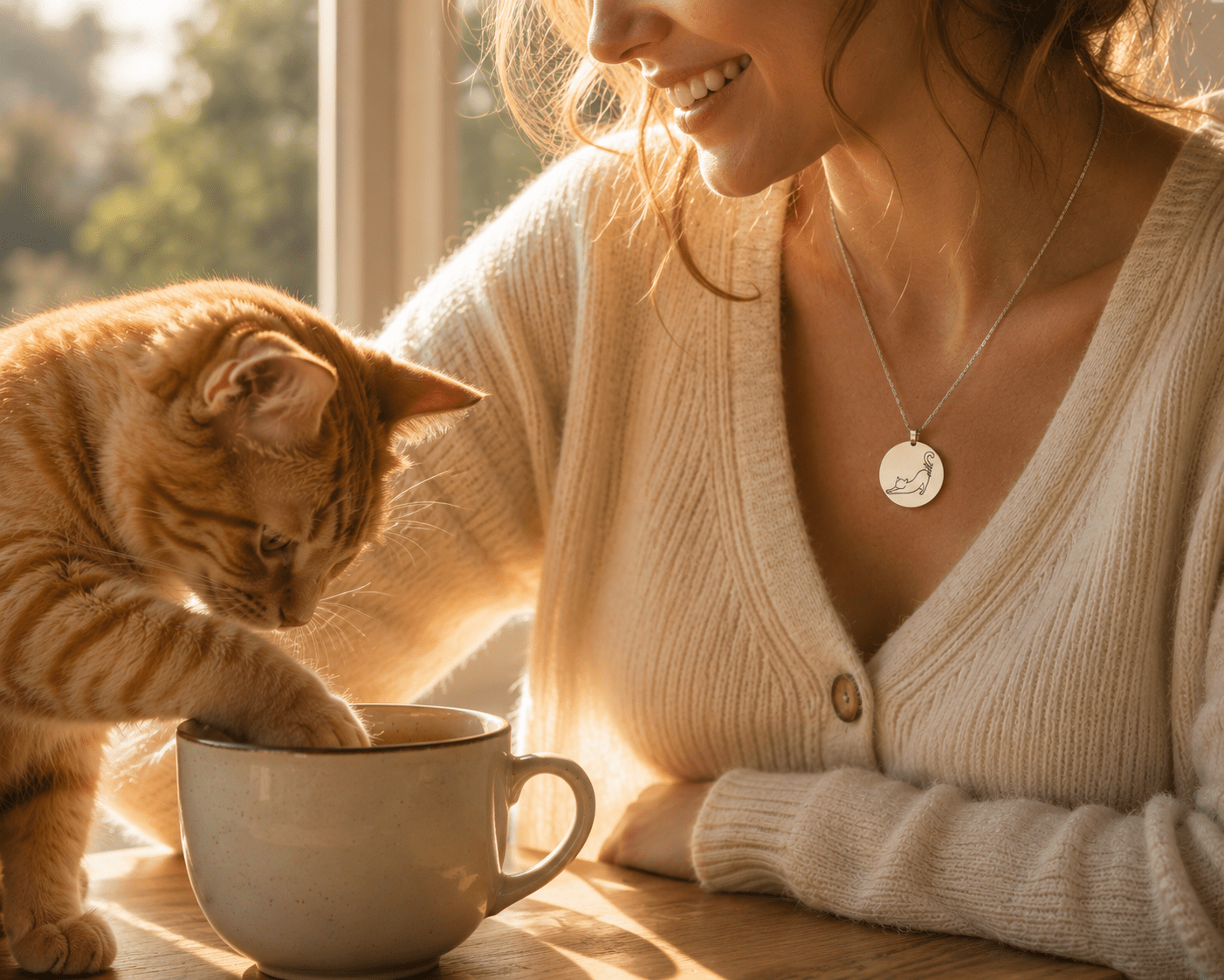 Custom Line Art Necklace | Personalized Pet & Family Keepsake - LUNÉRA